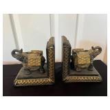 Vtg Elephant Bookends 4