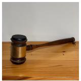 Wooden Gavel With Brass Plaque24"