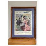 Vtg. Framed Coca-Cola Ad Print24×30