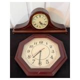Wooden Mantel & Wall Clocks19x3x7.5