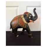 Vtg Hand-Painted Elephant Figurine12.5×11.5