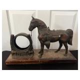 Vtg Metal Horse with Stand 17