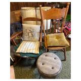 Chairs and Upholstered Stool