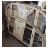 Metal Bed Frame With Floral Accents