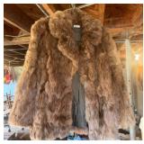 Rabbit Fur Coat Size Medium