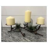 Metal Pinecone Candle Holder 15"x10.5"