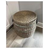 Wicker Basket With Metal Bands 21