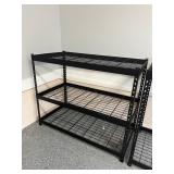 Black Metal Garage Shelving Unit 48"x24"x39"