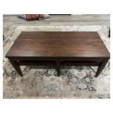 Wood Coffee Table With Shelf 50"x24"x19"