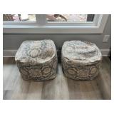 Patterned Pouf Ottomans 22