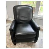 Black Recliner With Nailhead Trim 31"x34"x42"