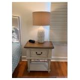 White Palm Leaf Lamp26"