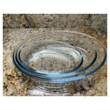 Clear Glass Oval Nesting Bowls12"