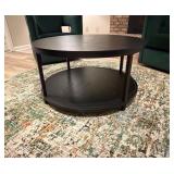 Round Black Coffee Table79"