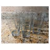 8 Clear Glass Tumblers6"