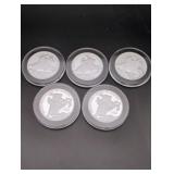 (5) 2026 Semiquincentennial 1/2 Oz Silver Rounds