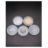 5 Navy Challenge Coins