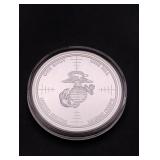 USMC 1 Troy Oz Silver Round