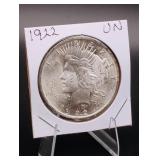1922 Silver Peace Dollar UNC