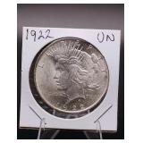 1922 Silver Peace Dollar UNC