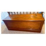 Wood Chest w/ Handles & Hinged Lid