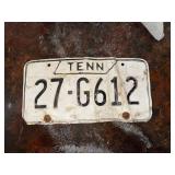 Vintage Tennessee License Plate
