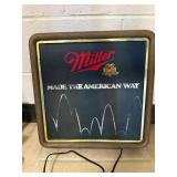 Miller Lighted Sign w/ Slogan