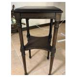 Wood Side Table w/ Lower Shelf