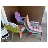 6 Multicolor Adirondack Chairs