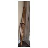 Two Wooden Walking Sticks
