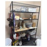 Metal Shelving with Contents