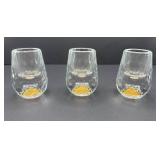 Three 24K Gold Shot Glasses