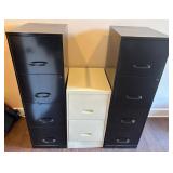 Black and Cream File Cabinets