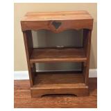 Wooden Shelf Unit with Heart Cutout