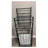 Metal Laundry Hamper with Shelves