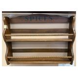 Wooden Wall-Mounted Spice Rack