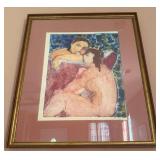 Helen Webb Nude Couple Framed Art Print