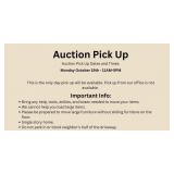 Important Pick Up Info