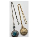 Makeup Pendant Lockets w/ Chains