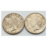 1922-S & 1922 Peace Silver Dollars