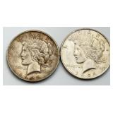 1922 & 1923 Peace Silver Dollars