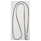 14K Gold Flat Herringbone Necklace 11g