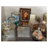 Decor Glass Vases, Butterfly Dishes & Art