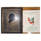 1941 USS Pennsylvania Menu & Framed Silhouette