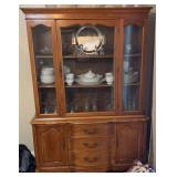 Solid Wood China Cabinet w/ Glass Doors