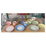 Leonard Silverplate Basket & Assorted Dishware