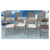 Outdoor & Metal Folding Chairs, Set of 7