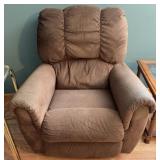 Brown Upholstered Recliner Armchair