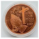 2011 USA .999 Fine Copper 1 Oz Prayer Token
