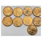 9pc 2000-P Sacagawea Dollars